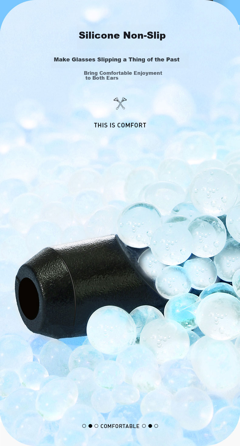 Yanjingbang Glasses Anti-Slip Temple Covers, Anti-Fall Device, Silicone Ear Hooks, Thin Leg Fixation, Prevent Dropping 2