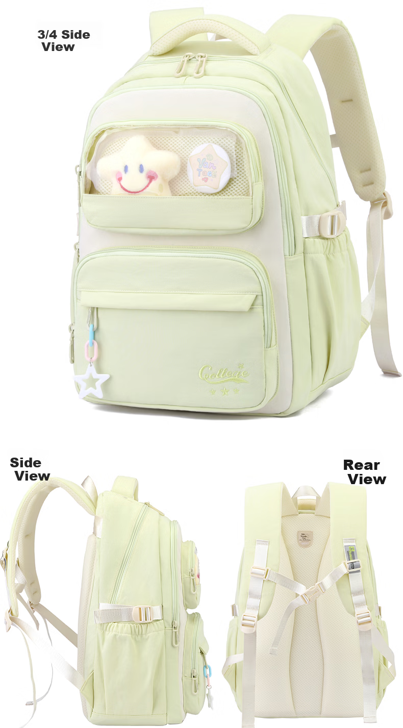 Anyshine Girls' Primary School Backpack High-Value Lightweight Ergonomic Large Capacity Backpack for Grades 4-6 and Grade 7 12