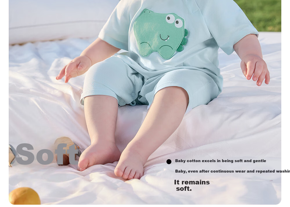 Betis Baby Clothes Summer Thin Cool Breathable Romper Newborn Short Sleeve One-piece Air Conditioning Suit Crawling Suit 6