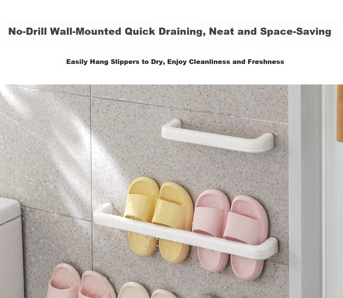 Lanjiaoluo Toothbrush Holder, Bathroom Wall-Mounted without Drilling, Bathroom Toothbrush Rack + Mouthwash Cup 1