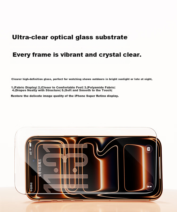 Baseus Borderless Screen Protector for iPhone 17 Pro Max Tempered Glass Film Anti-Fingerprint Drop Protection 2-Pack 8