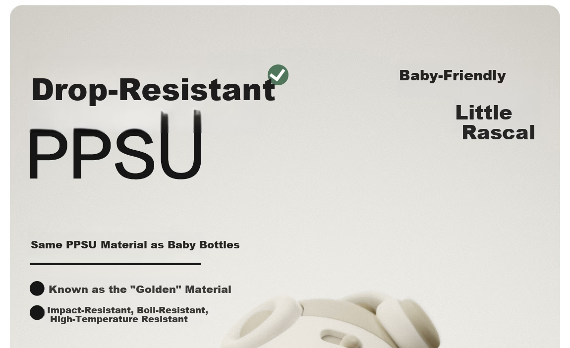 BEIE Musician Children's Straw Cup 1-3 Years Baby Water Cup Milk Bottle Infant Direct Drinking PPSU Training Cup 33