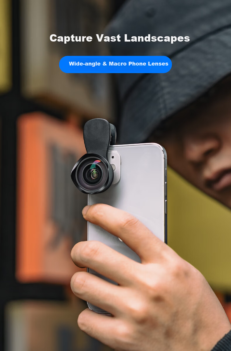 SUREWO 4K Ultra Wide Angle Macro Lens for Apple iPhone Front Camera Fun Fisheye External HD Wide Angle Camera Accessory 1
