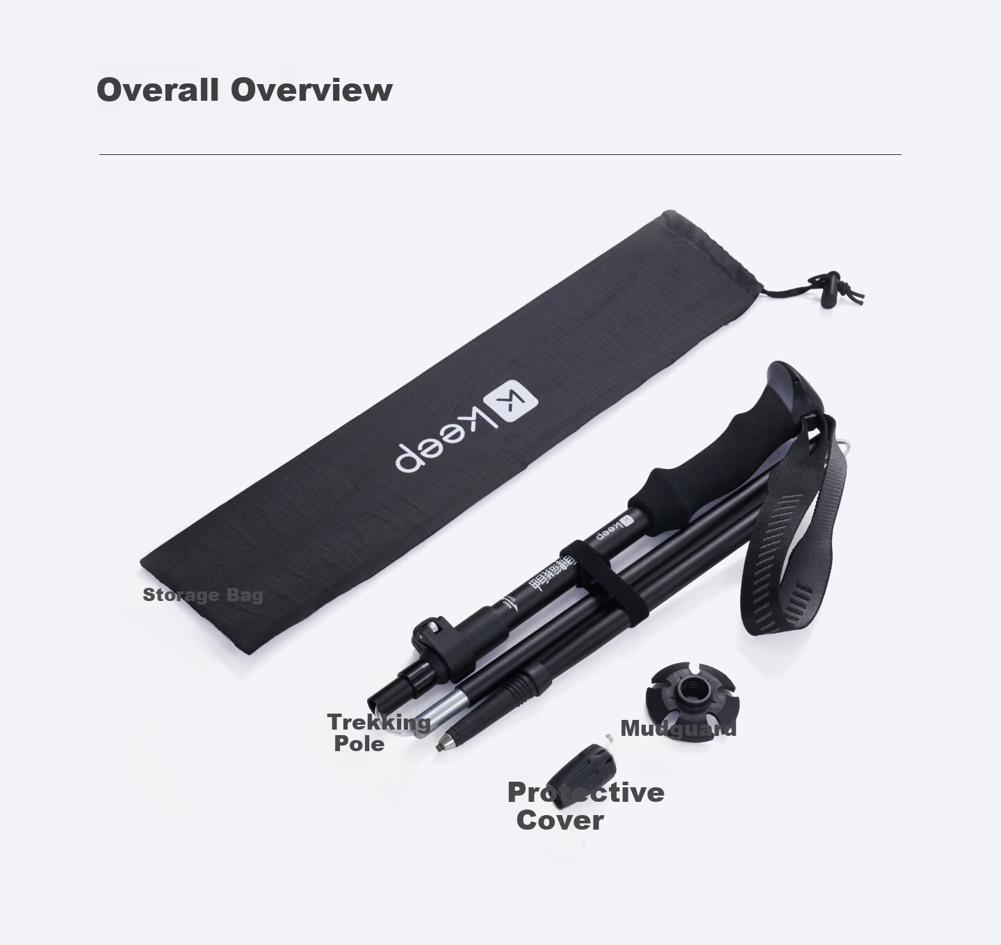Keep Aluminum Alloy Trekking Pole for Children, Ultra-Light Telescopic Hiking Equipment, Portable Pressure-Resistant Walking Stick, Outdoor Cane 33