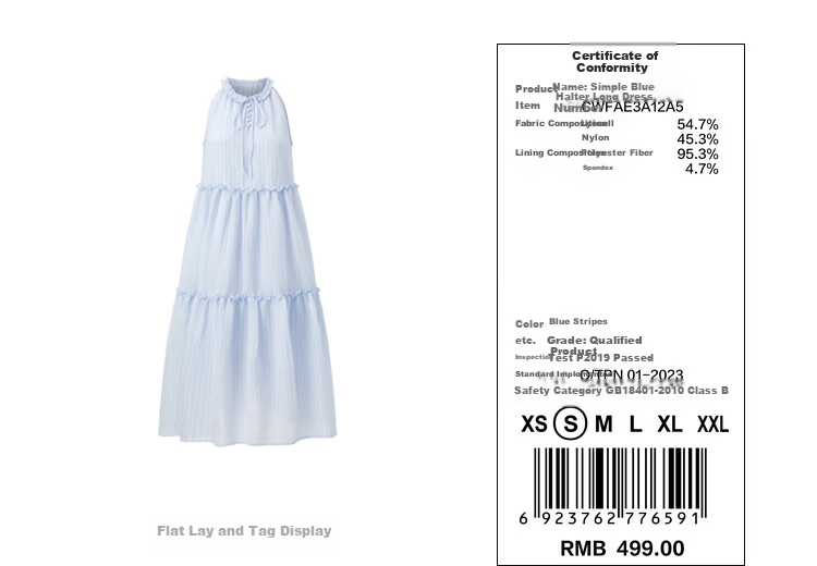 LeTing Camellia Girl Textured Halter Neck Long Dress Vacation Style Ribbon Dress Pink (In Stock) M 25