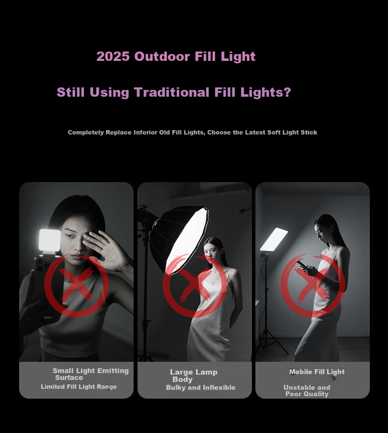 Kerunle RGB Handheld LED Full-Color Fill Light Stick Portable Adjustable Color Temperature Professional Video Photography Soft Light Outdoor Night Scene Light Stick 2