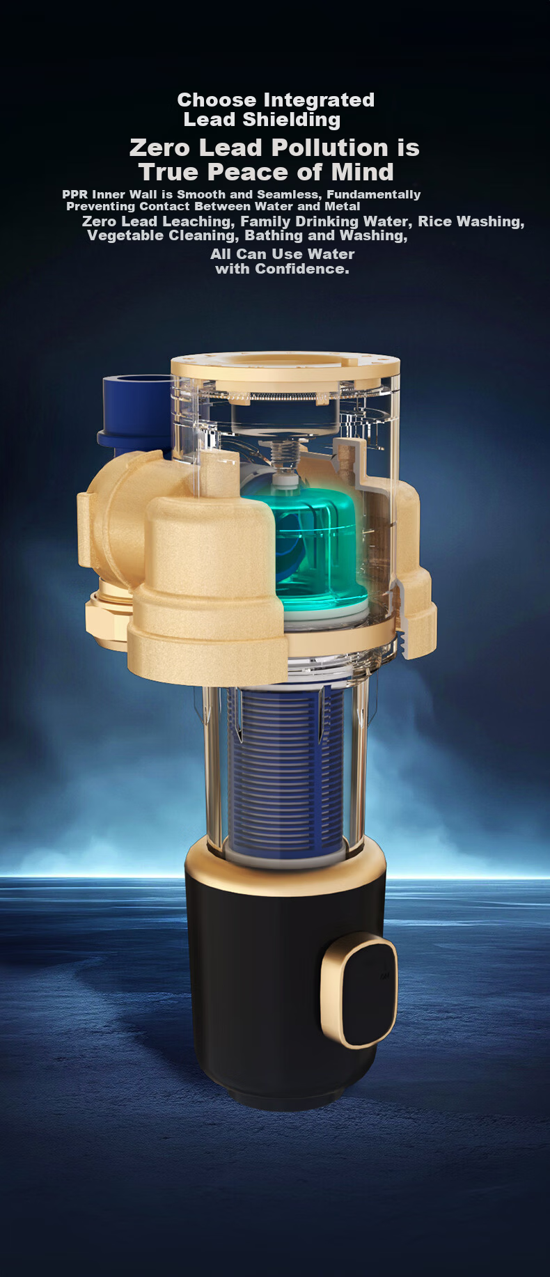 AUX Pre-Filter Universal Installation 10T Backwash Explosion-Proof Lead-Resistant Cold-Resistant Q1pro 4