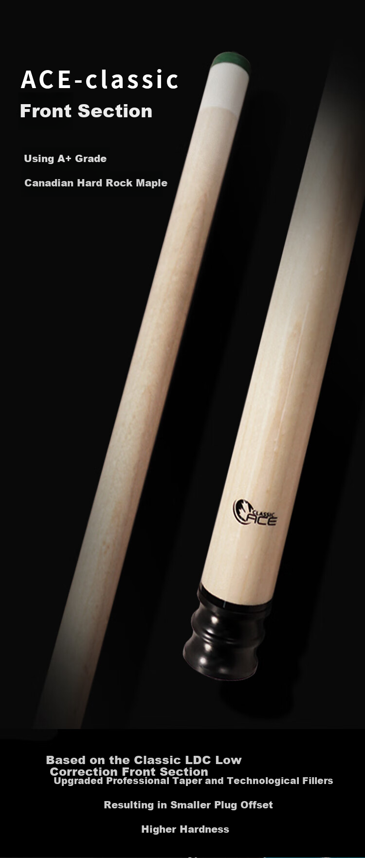 Dafni Billiard Cue Chinese and American Style 8-Ball 9-Ball Split Large Head Maple Cue Baiyinfu Second Generation 9