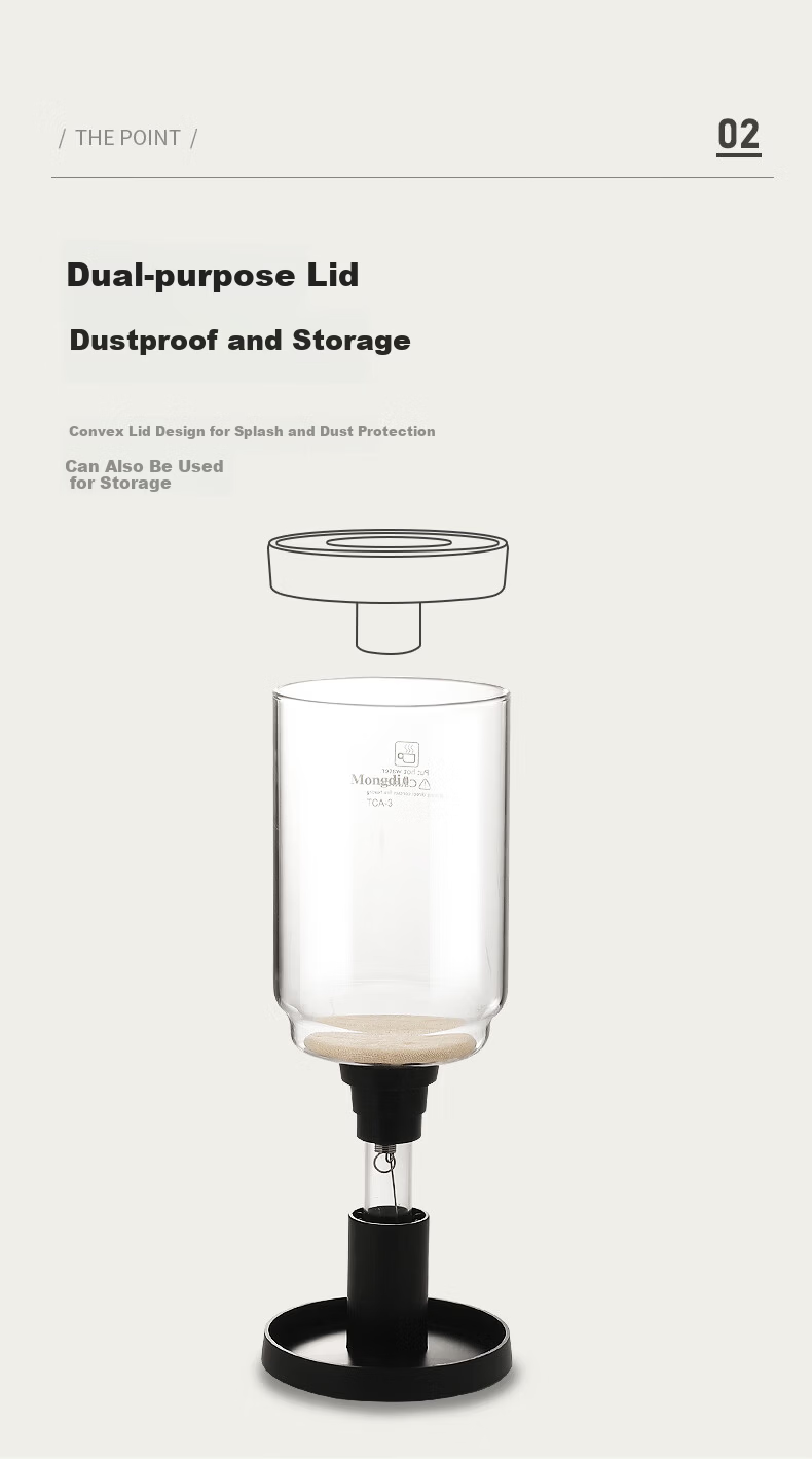 Mongdio Siphon Coffee Maker Home Siphon Coffee Pot Set Manual TCA-3 Cup Gift Box 5