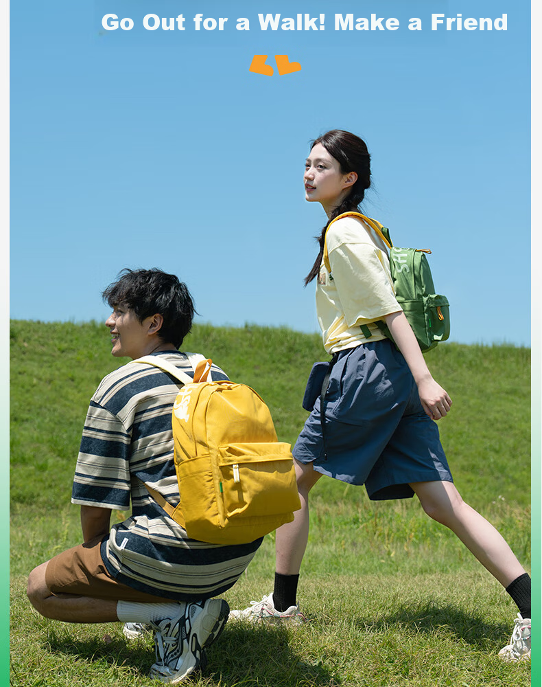 SHUKIKU Fruit and Vegetable Fashion Casual Travel Lightweight Backpack for University, High School, and Middle School Students Unisex Ultra-Light Carrot and Herbal M+ Size 26