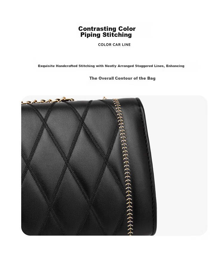 St&Sat Women's Bag 2026 New Shoulder Bag Crossbody Bag Versatile Chain Bag Quilted Small Square Bag Gift for Girlfriend 9