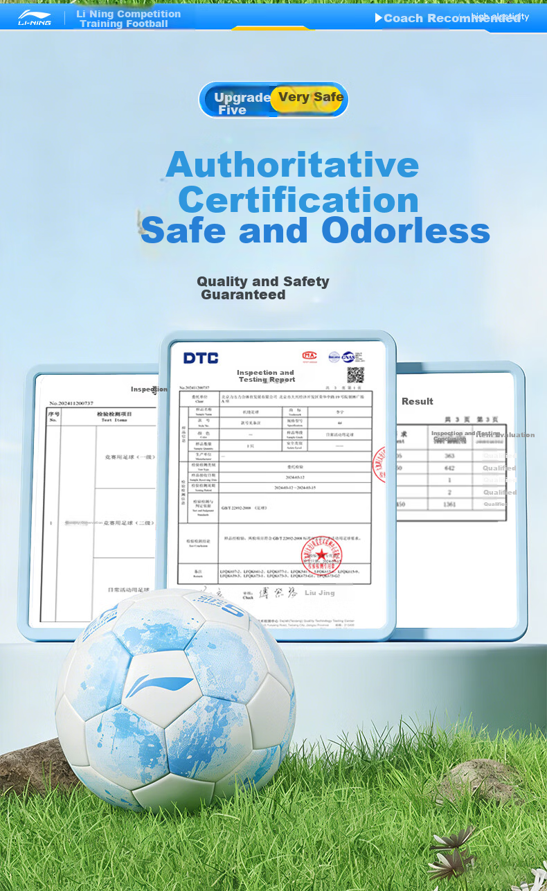 Li-Ning Football Size 5 Adult Junior High Primary School Student Exam Special Competition Training Standard Durable Youth Soccer Ball 10