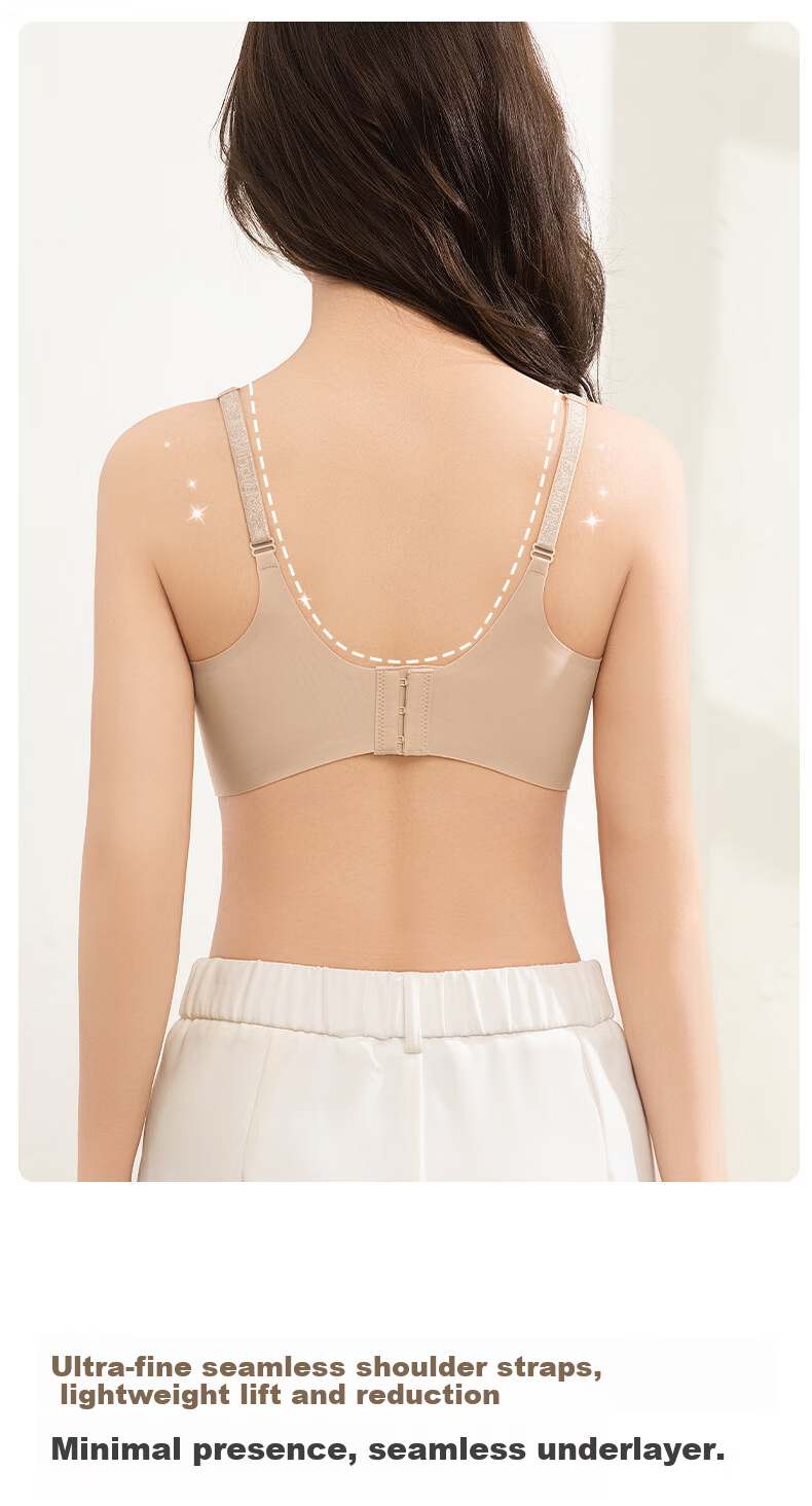 Miiow Camellia Seamless Women's 10A Antibacterial Wireless Bra Push-Up Lift Anti-Sagging Thin Bra 13