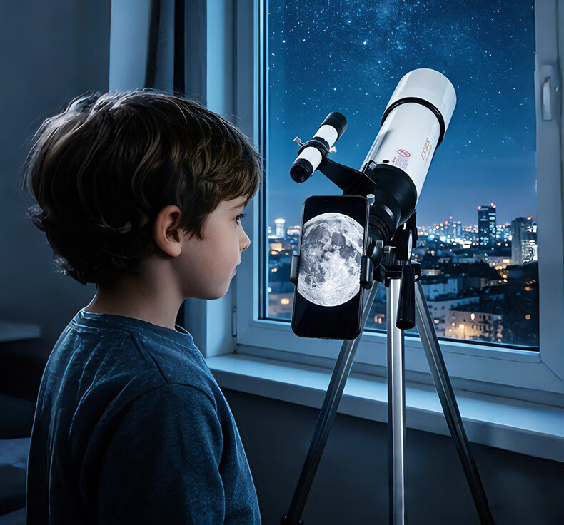 CURB Professional High-Power HD Astronomy Telescope for Stargazing, Space, Kids Beginner Home Use, Jupiter Cloud 1000000 19