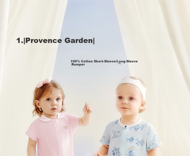 Babycare Pure Cotton Short Sleeve Romper Baby Jumpsuit Boys Girls Moisture Absorption Breathable Doka Manor 90cm 1