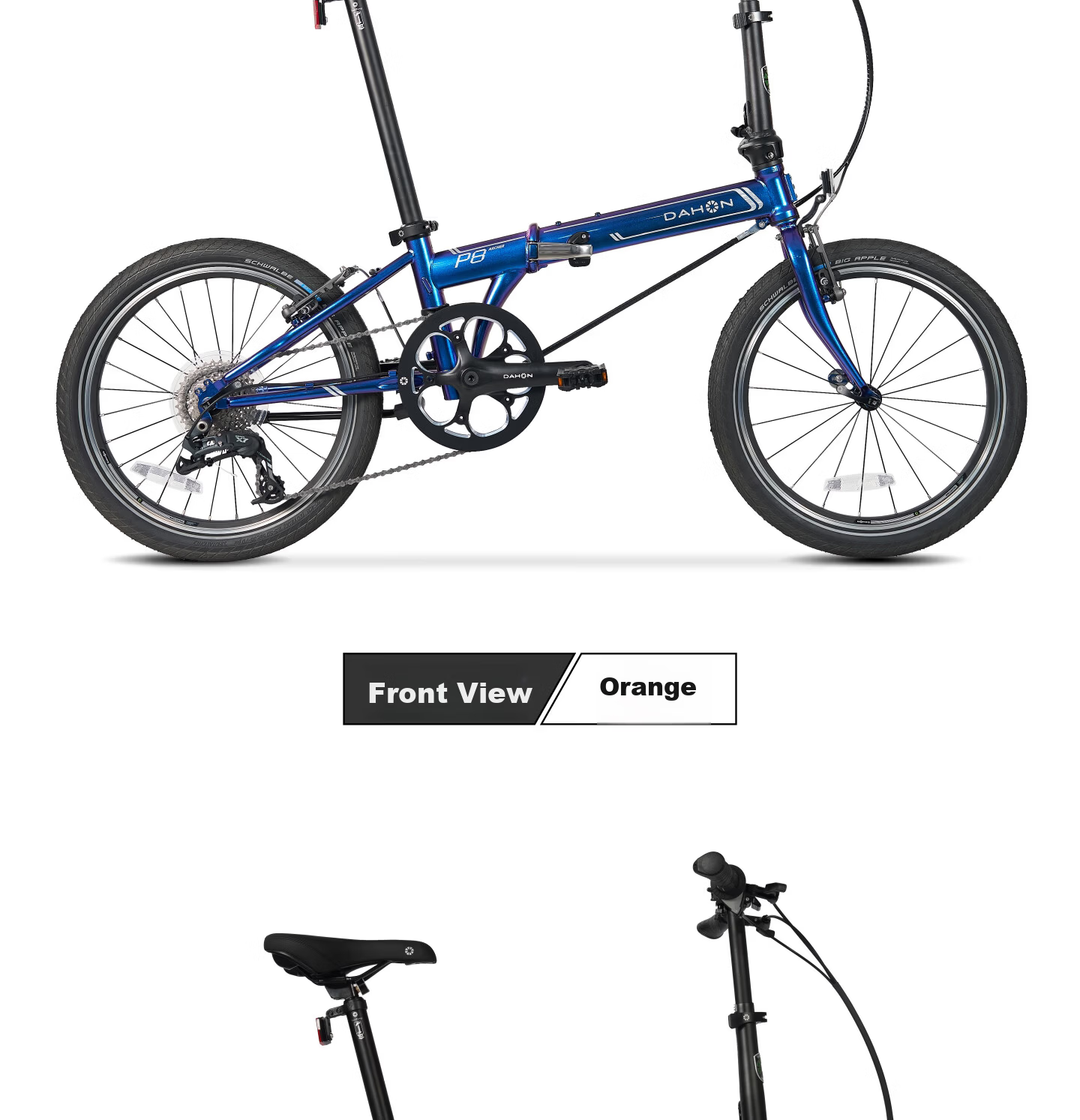DAHON Folding Bike 20-inch 8-Speed Classic P8 KBC083 Black Classic Edition - Jingcang 14