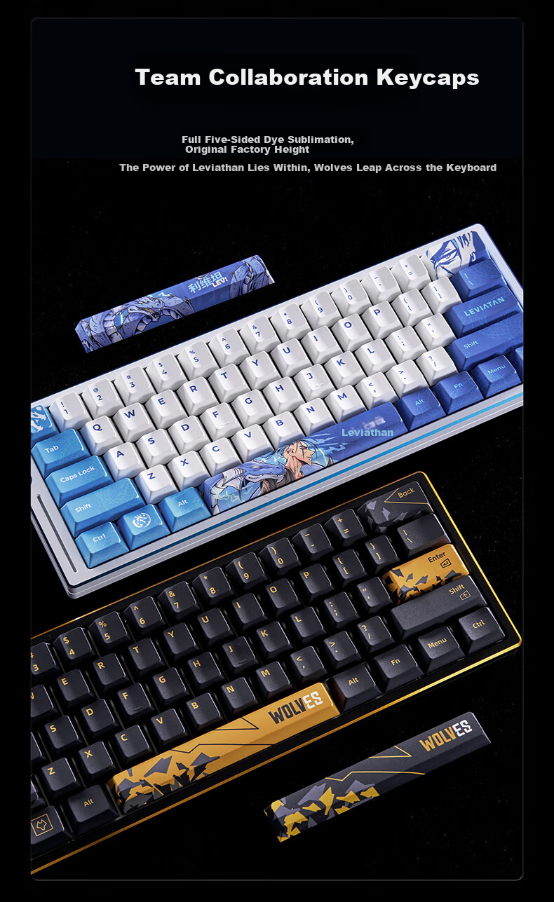 ATK LEV EDGE63 HE Leviathan Limited Edition Gaming Magnetic Switch Keyboard Customized for VALORANT, 64-Key Gaming Mechanical Keyboard Master Edition TTC Magnetic King Switch 10