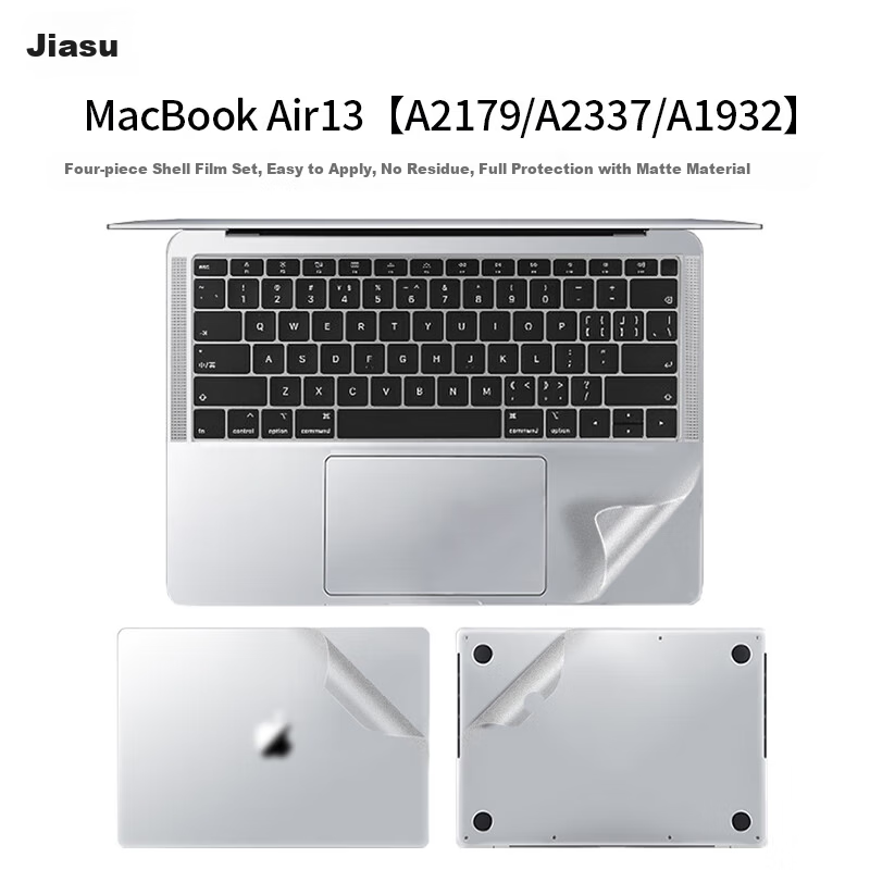 Jiasu Apple MacBook Air Case Film [A2179/A2337/A1932] 2020 13.3-inch Full Body Matte Transparent Protective Skin Sticker Easy to Apply
