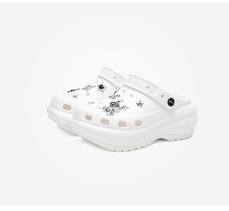 DAPHNE Women's Cloud Hole Shoes 2026 New Summer Soft Sole Thick Sole Height Increasing Casual Sandals 39