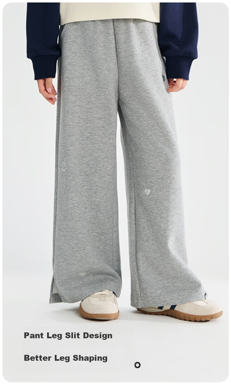 QQ DUCK Kids Girls Wide Leg Pants Casual Trousers Black Size 140 3