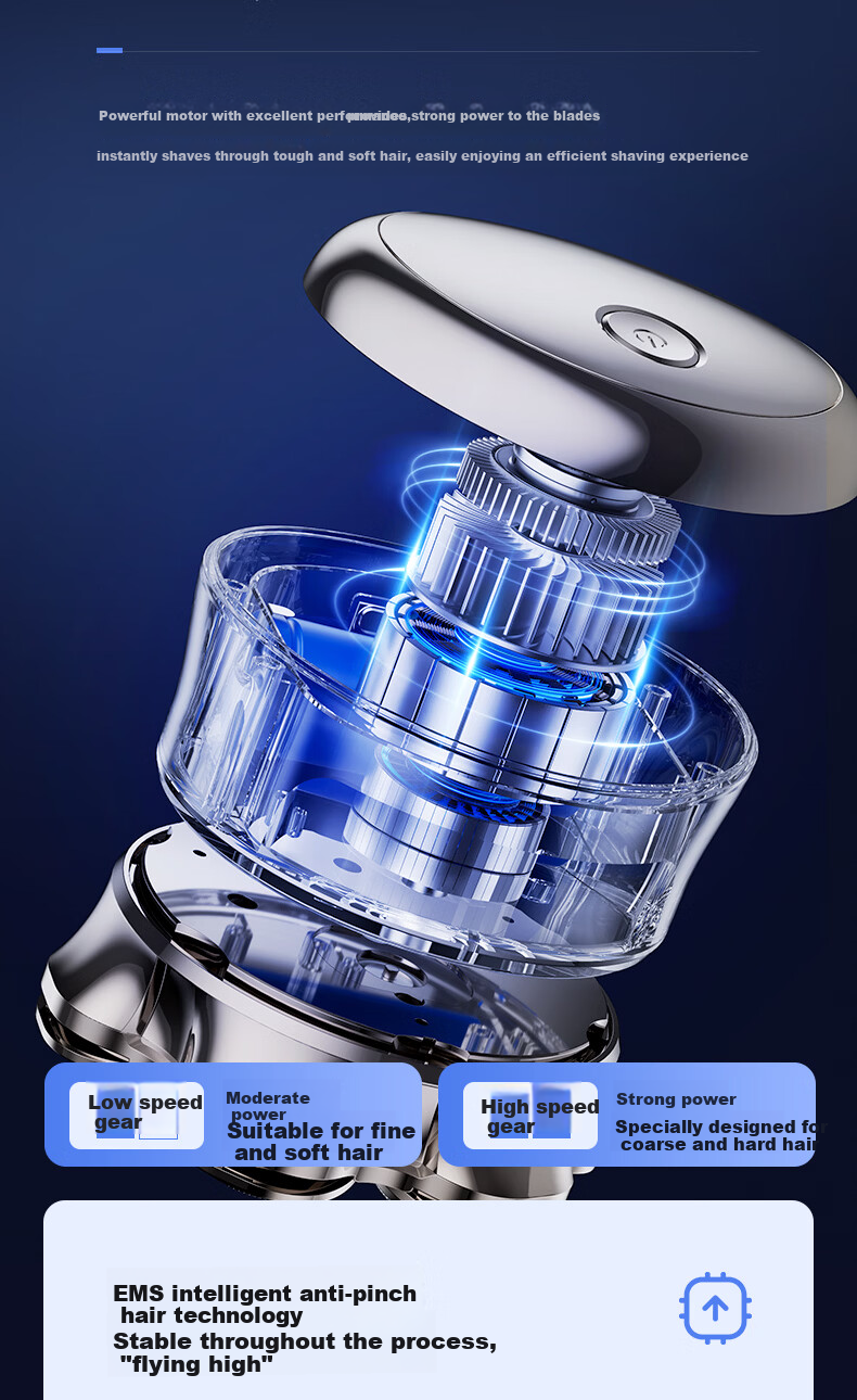 Qiman Hair Clipper for Shaving Head, Upgraded with 3 Power Levels, Men's Electric High-Power Shaver for Self-Shaving Head, New Model 2026, Father's Day Gift 9