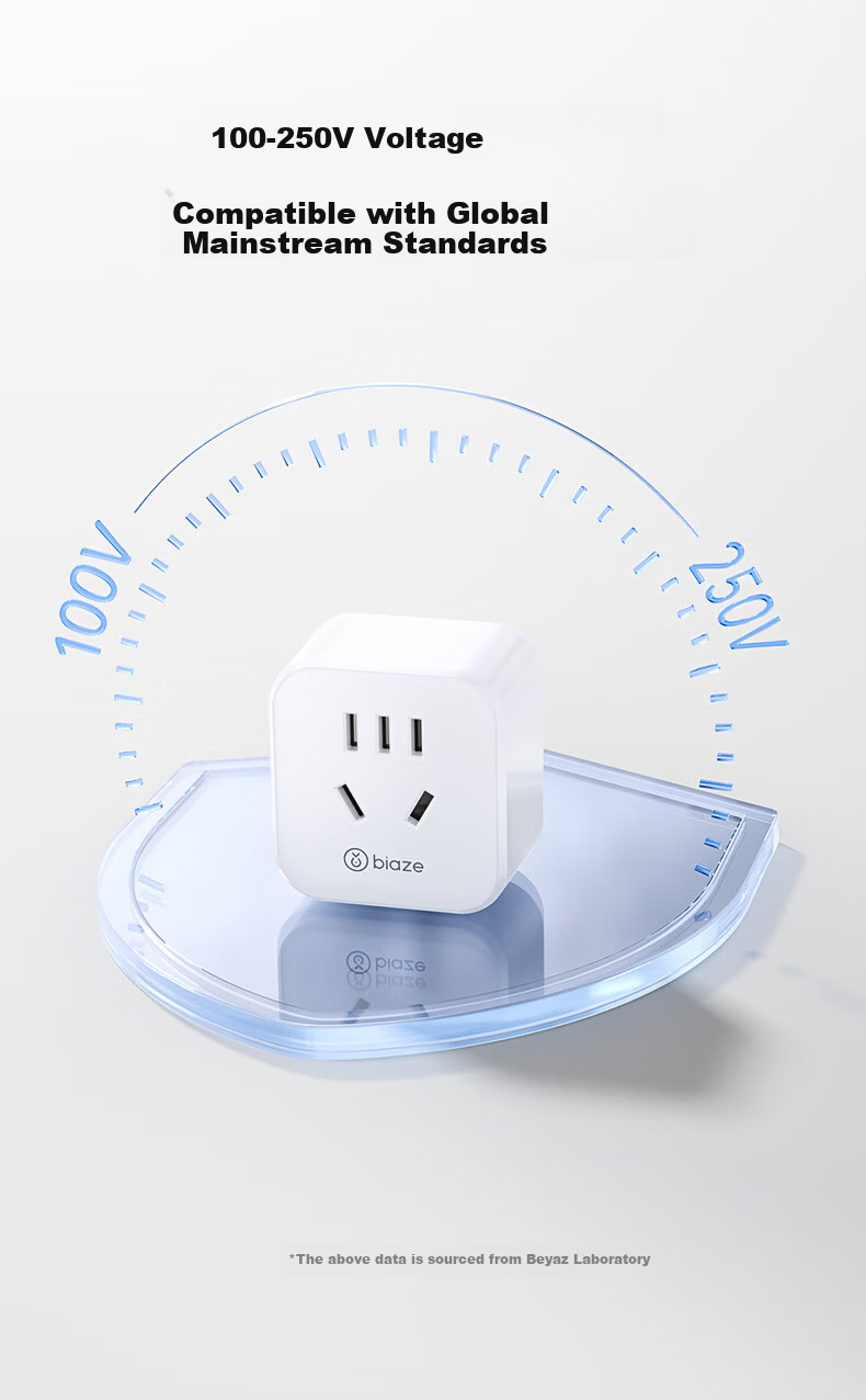 BIAZE German Standard Conversion Plug, Suitable for Germany, 2-Pin, Electric Shock Prevention, Travel Adapter, Compact And Portable, European Standard Conversion Plug, CE Certified, High Temperature Flame Retardant 10