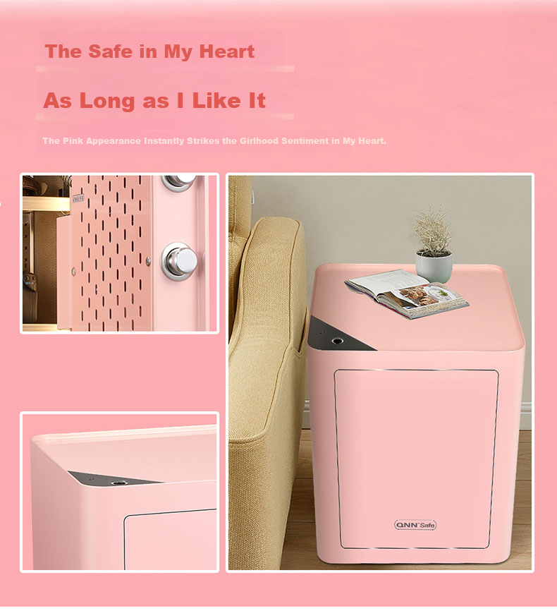 All-in-One Smart Safe 30CM High Fingerprint Password Six Unlock Methods Home Anti-Theft Office Small Safe Remote Access Wall/Cabinet Built-in Security Box 9