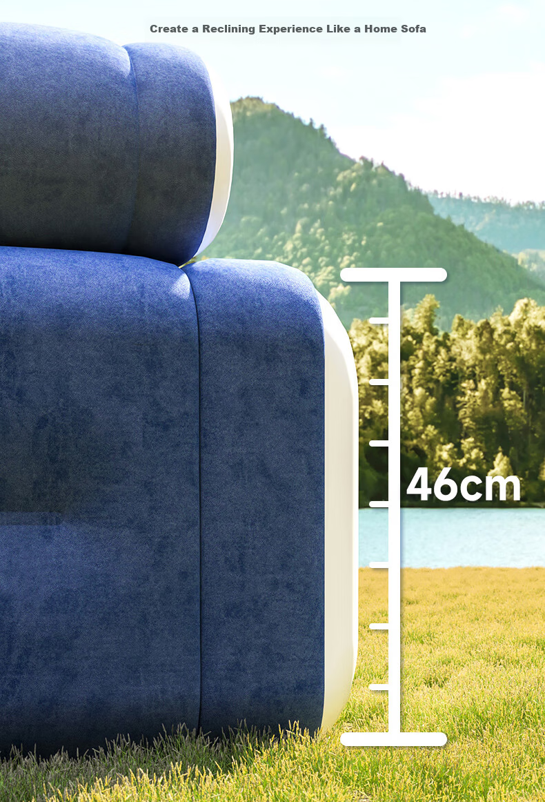 Adandyish Luxury Built-in Rechargeable Pump Double Inflatable Bed Nap Home Outdoor Tent Folding Air Mattress 191*137*36cm 12