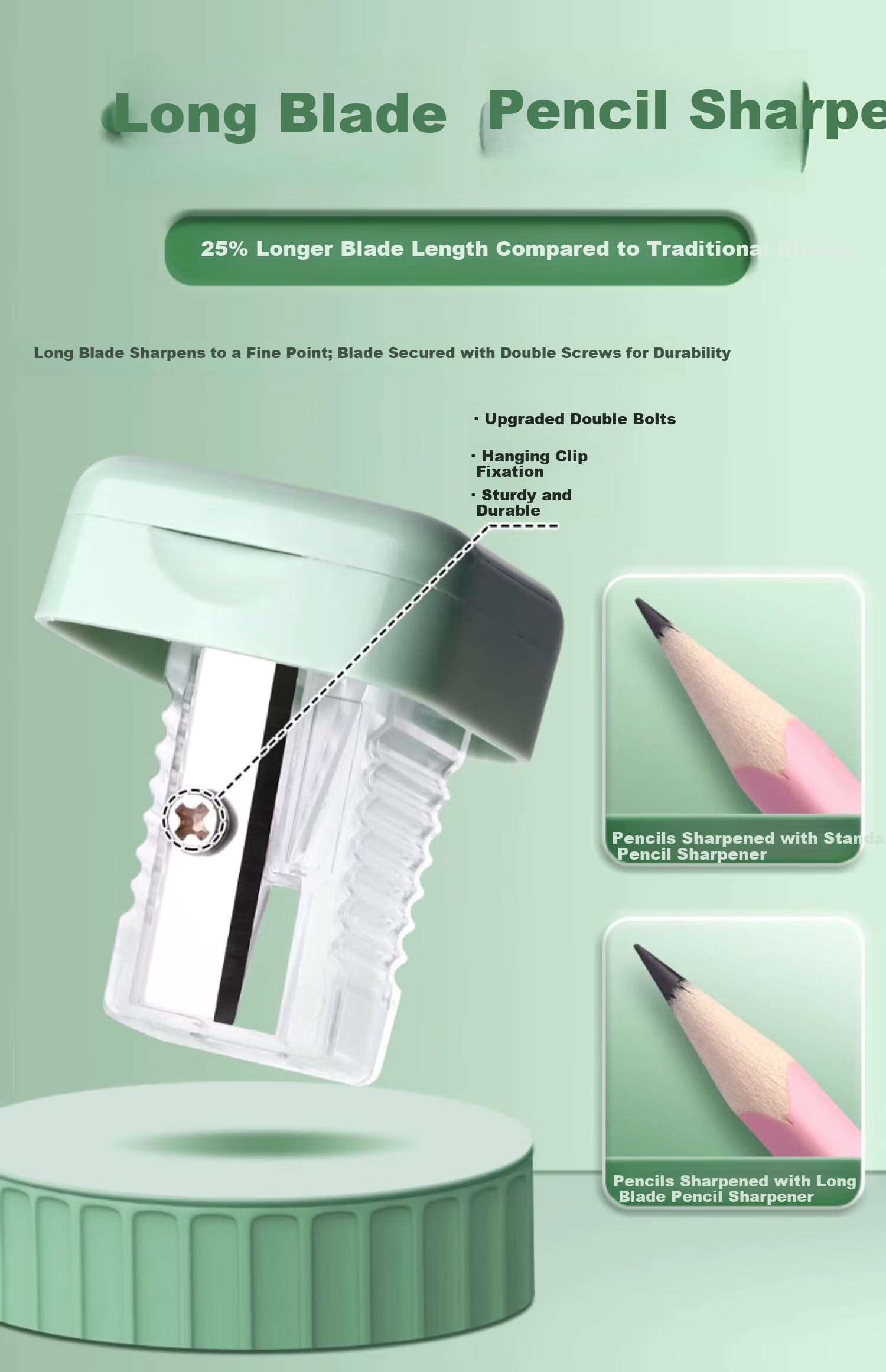 M&G Stationery Single-Hole Small Shavings Box for Elementary School Students, Pencil Sharpener, Rotary Pencil Sharpener, Lead Pencil Sharpener, Learning Supplies, Red APS912D233 4