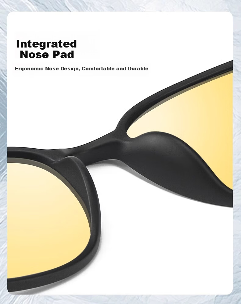 CAPONI Pure Titanium Photochromic Night Vision Sunglasses Unisex Day and Night Driving Anti-Glare Polarized Sunglasses 9