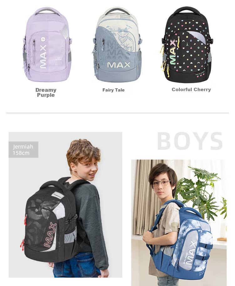 TigerFamily TigerRice Backpack for Elementary Grades 3-6 and Middle School Students, Ergonomic Spine Protection Lightweight School Backpack 19
