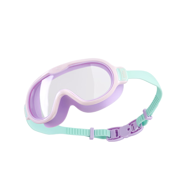 PUMA Kids Swimming Goggles Large Frame HD Lenses Long-Lasting Anti-Fog UV Protection Adjustable Strap Unisex