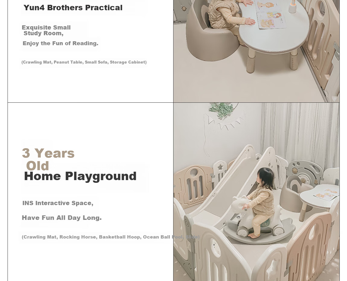 BEIESTATE Baby Crawling Mat Playpen Baby Fence Living Room Astronaut Playpen 180x200cm 28
