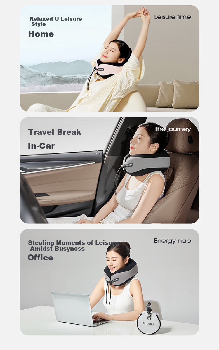 Paiqishi U-Shaped Neck Pillow, Portable Travel Headrest, Airplane And High-Speed Rail Neck Support Cushion, Essential for Business Trips 6