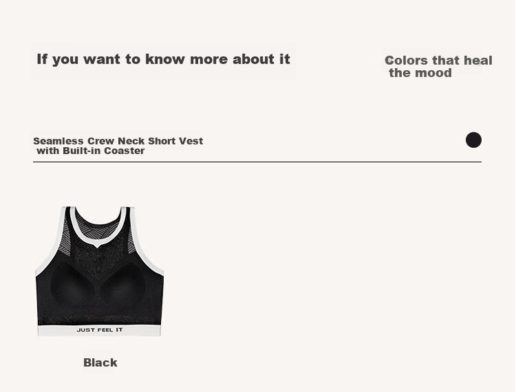 Dushiliren Short Lightweight Sports Beautiful Back Pull-Up Vest, Wireless Letter Bra for Women with Built-In Pads, Seamless 2V350A 7