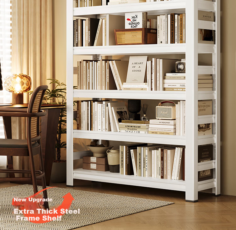 Yicai Nianhua Tool-Free Assembly Steel Multi-Layer Household Reinforced Bookshelf Storage Rack Balcony Shelf 100*30*183cm 4