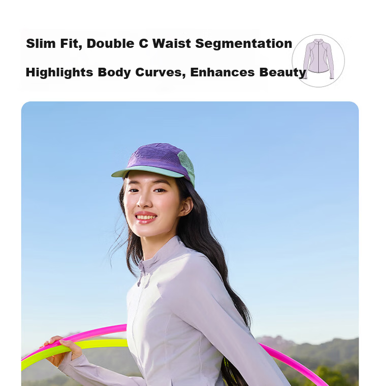 361° Women's Sunscreen Jacket Spring Summer UPF50+ UV Protection Sports Outdoor Slim Fit Stand Collar Coat 662624602-2 11
