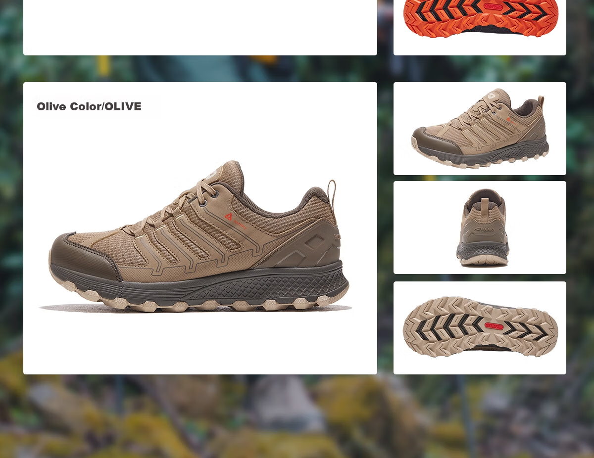 Outdoor Agent Waterproof Non-Slip Shock Absorption High Grip Hiking Mountaineering Shoes Men T52PRO Black Orange Size 35 16