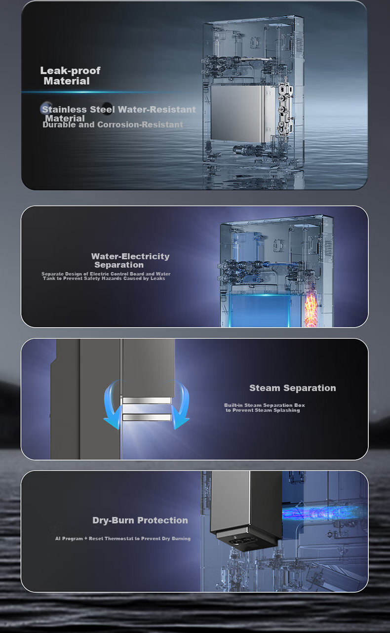 Casarte Wall-Mounted Pipeline Machine Stainless Steel Core Household Sideboard Water Dispenser Main Pipeline Stainless Steel 0 Silicone Odorless Under-Sink RO Machine High Flow Instant Heating Water P 18