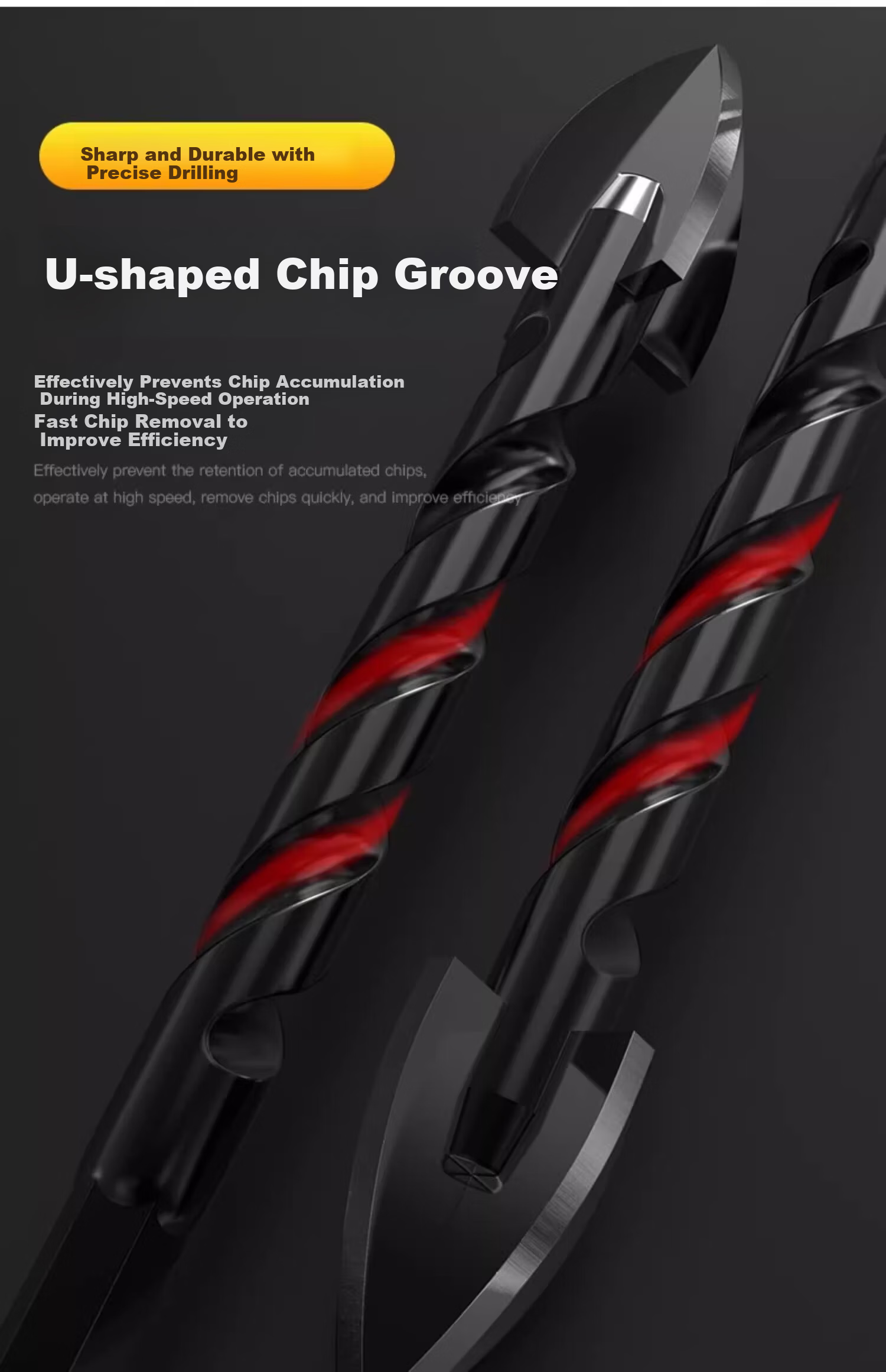 HUHAO Ceramic Tile Drill Bit with Hexagonal Shank, Cross-Shaped Triangle Drill, Impact Four-Blade King Drill for Concrete, Tiles, And Glass 6
