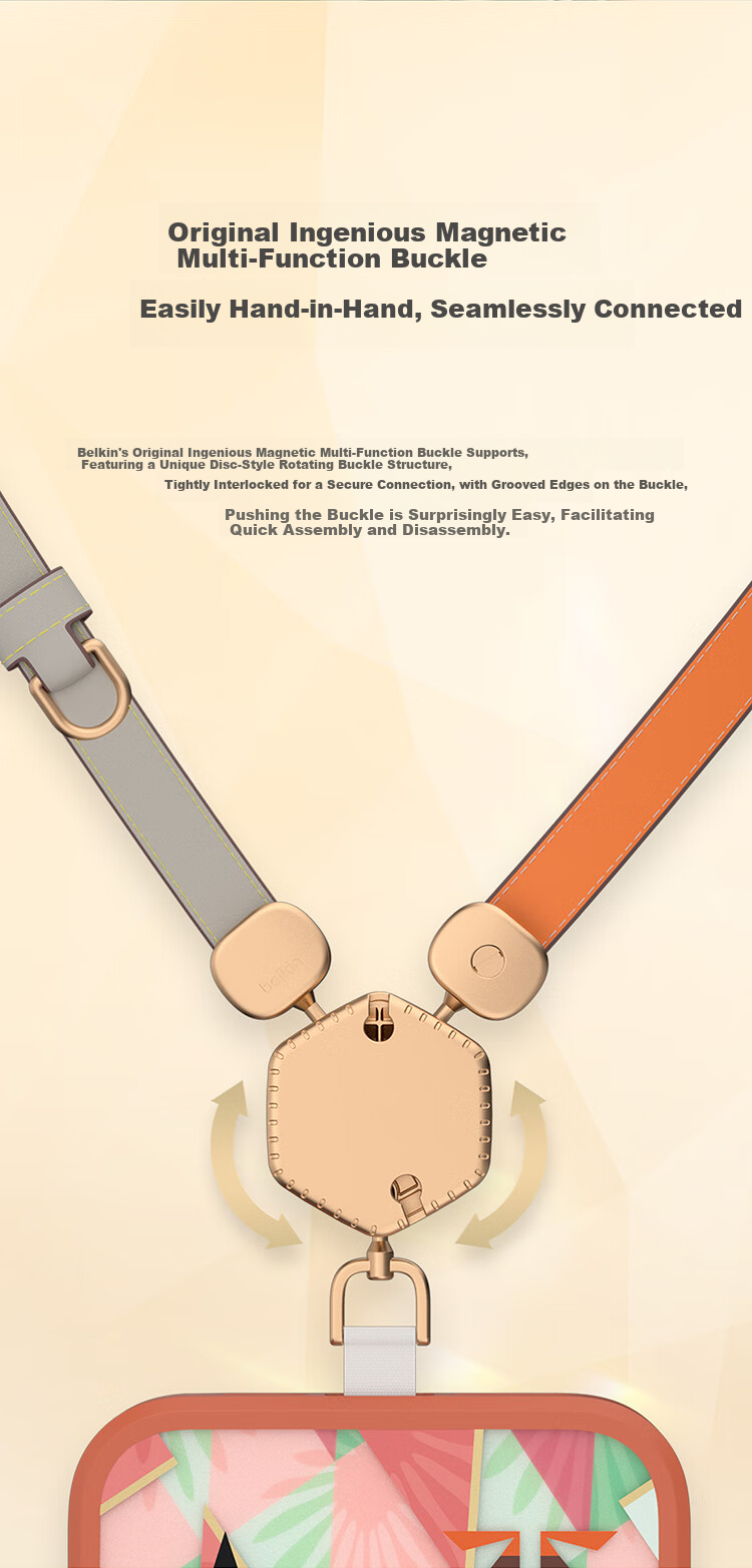 BELKIN Premium Leather Phone Lanyard Zootopia Edition Anti-Lost Neck and Crossbody Strap with Phone Pad 4