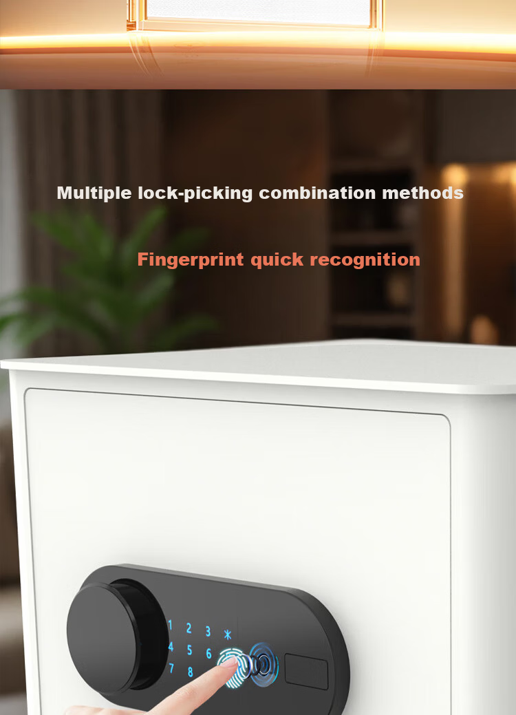 Jincheng Home WiFi Smart Safe 40CM Mechanical Fingerprint Password Financial Office Commercial Security Box Anti-Theft Fixed Hidden Wardrobe Wall Safe 7