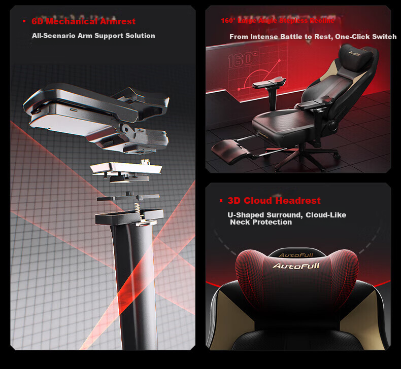 AutoFull [EDG Champion Recommended] M6Pro2.0 Premium Gaming Chair, Ergonomic Chair, Computer Chair, Gaming Seat 3