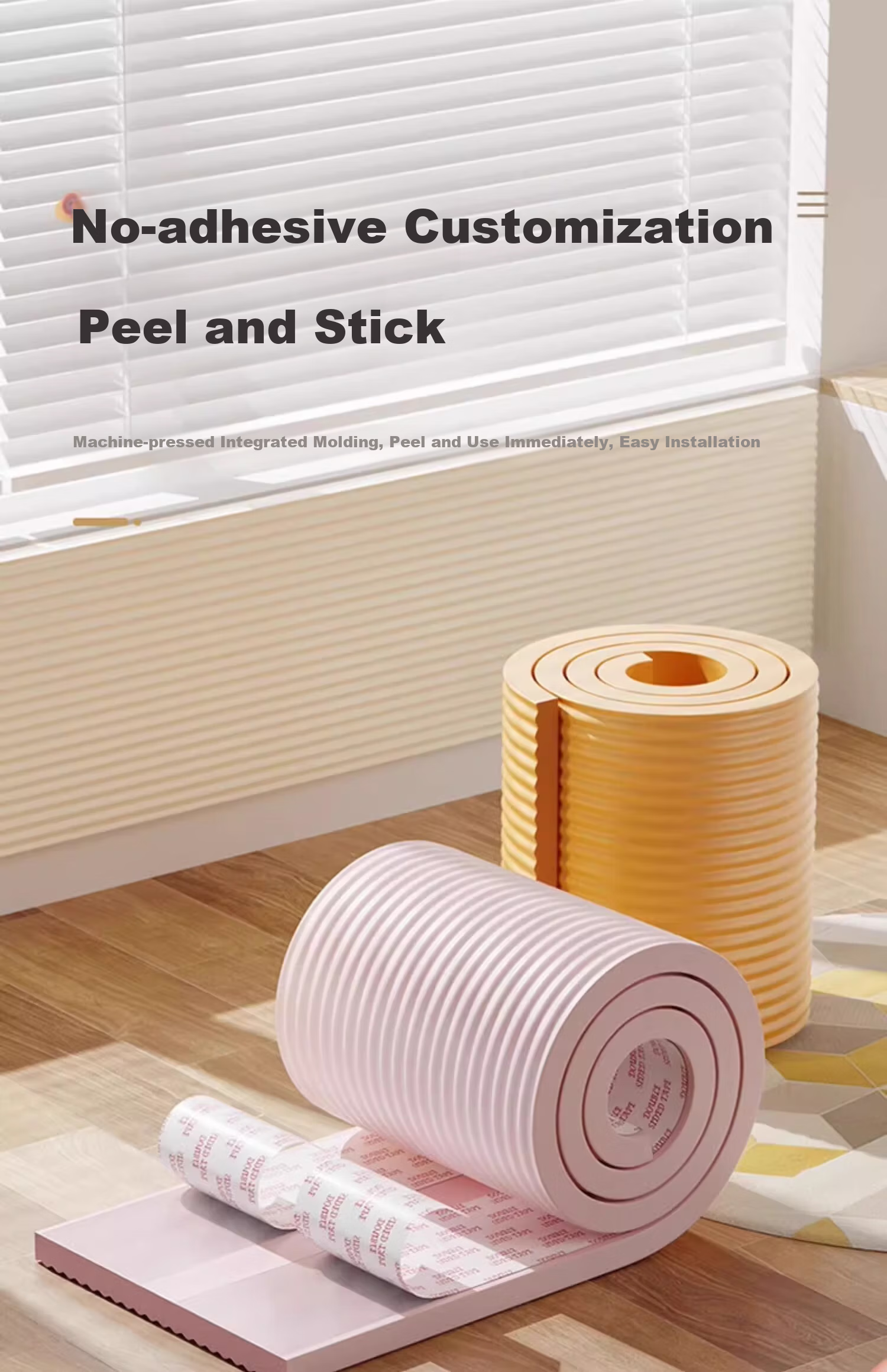 YOUBEISHI 2m Edge Guard Bumper Strip Thickened Corner Cabinet Door Protective Strip for Kids Play Mat Assembly 15
