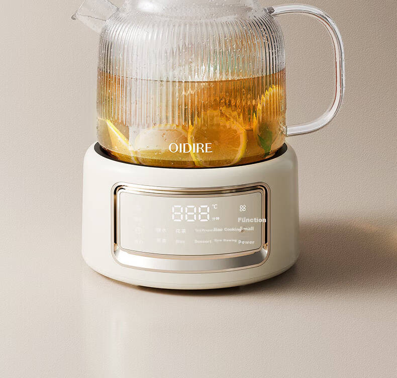OIDIRE Health Pot Full Glass Flower Tea Kettle Electric Temperature Control Water Boiler Multi-Function 1L ODI-HC07 Standard Edition 10