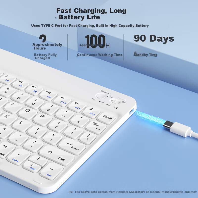 B.O.W Hangshi X19 Wireless Bluetooth Keyboard Ultra-thin Silent Office Compatible with Apple Xiaomi Huawei Phones iPad Tablet Laptop Rechargeable Universal Keyboard Dark Night Green