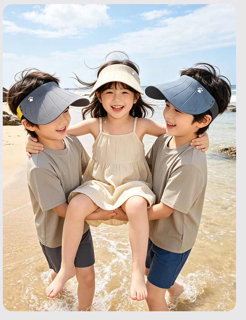 KELME Kids Sun Protection Cap Open-Top Sun Hat Outdoor Sports UV Protection Baseball Cap for Boys and Girls Ages 6-12 18