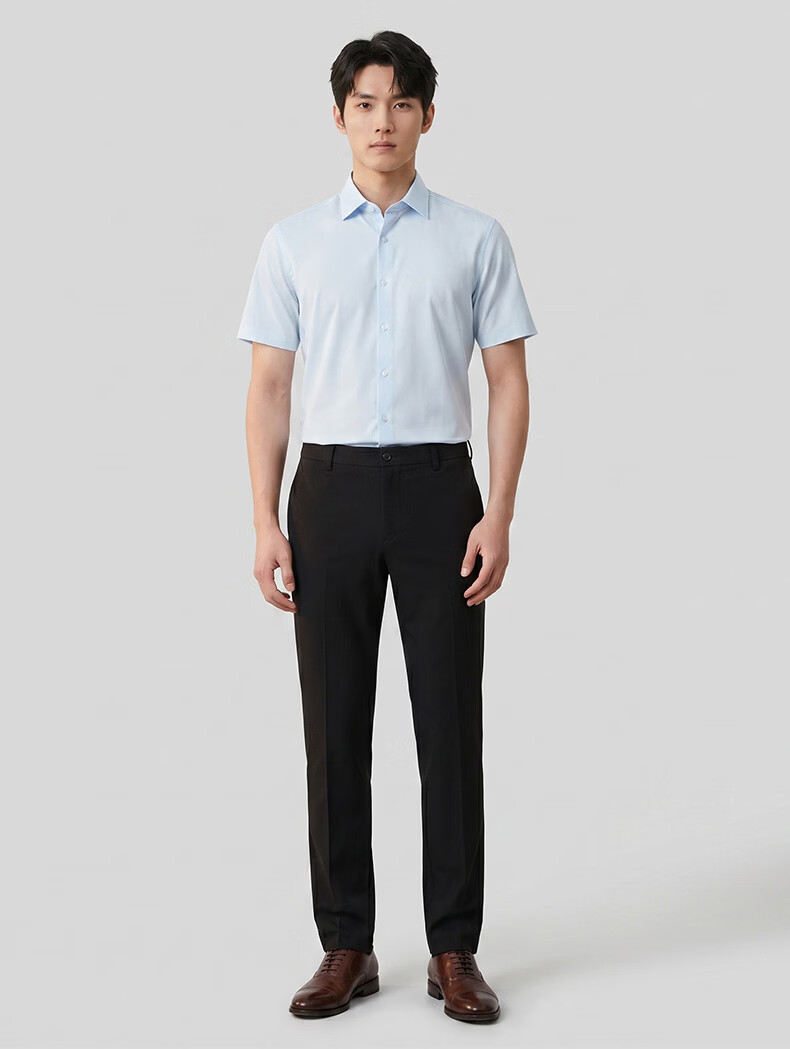 G2000 Men's 2026 Spring Summer Commuter Short Sleeve Shirt Quick-Dry Wrinkle-Free Anti-Static Mall Edition 19