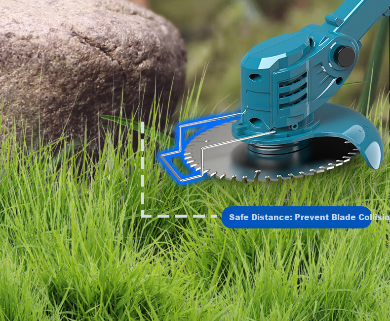 Milade Electric Lawn Mower Small Home Use Cordless Rechargeable Lithium Battery Multifunctional Grass Trimmer Cutter Tool 36
