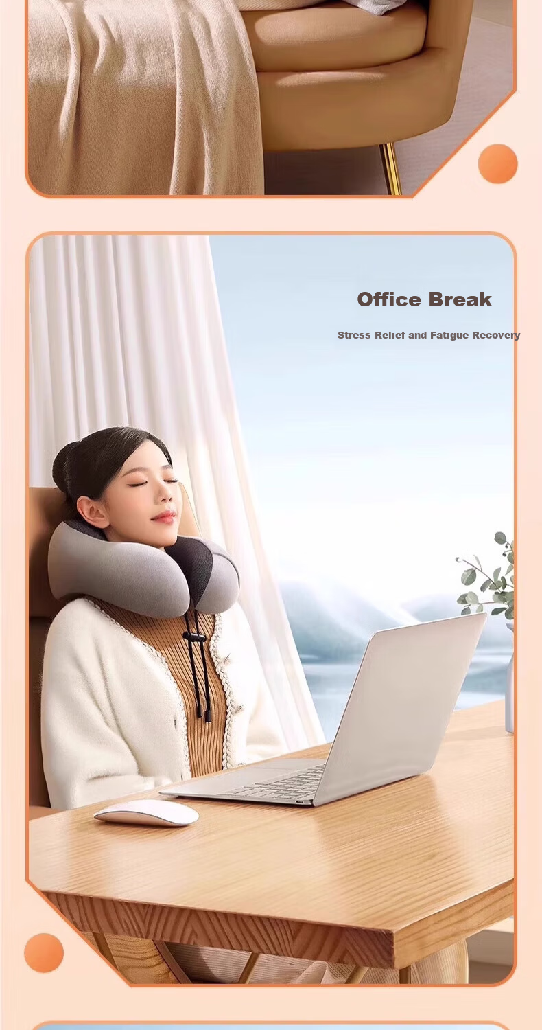 Jingmao U-Shaped Neck Pillow Nap Pillow Travel Cervical Pillow Office Car Airplane Neck Support Pillow 27